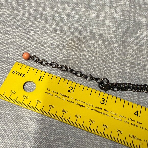 Beaded Multicolor Pendant Necklace Coral Turquoise Gold Colors Shell Accents - Picture 8 of 16